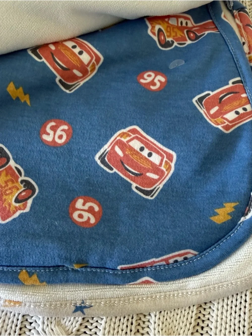 Disney Baby Pixar Cars Burp Cloth Set Lightning McQueen Baby Shower Gift NEW